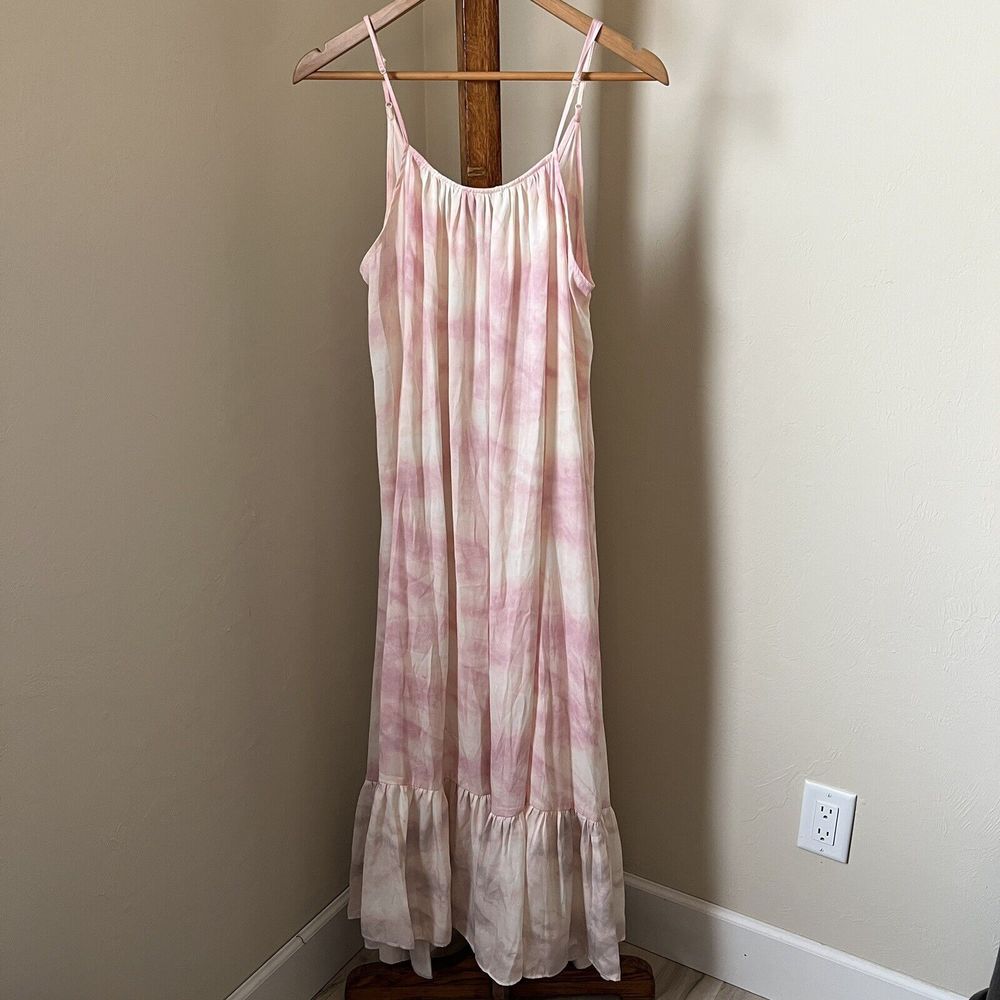 Free People Intimately Full On Tie Dye Long Slip Maxi Small in Flower Combo